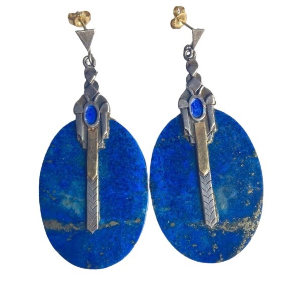 Large Lapiz Earrings| Vintage